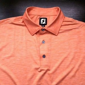 FOOTJOY Men's Size XL Golf Polo Shirts Salmon EUC